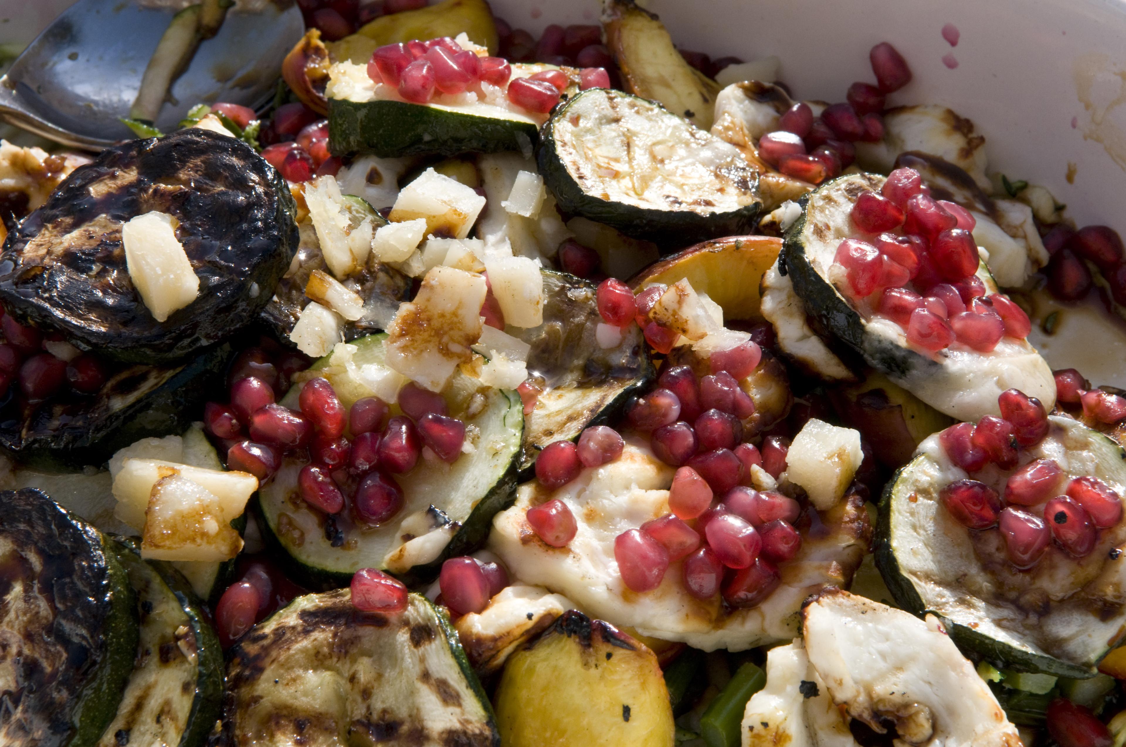 Grillet Squash med hvidløgsolie